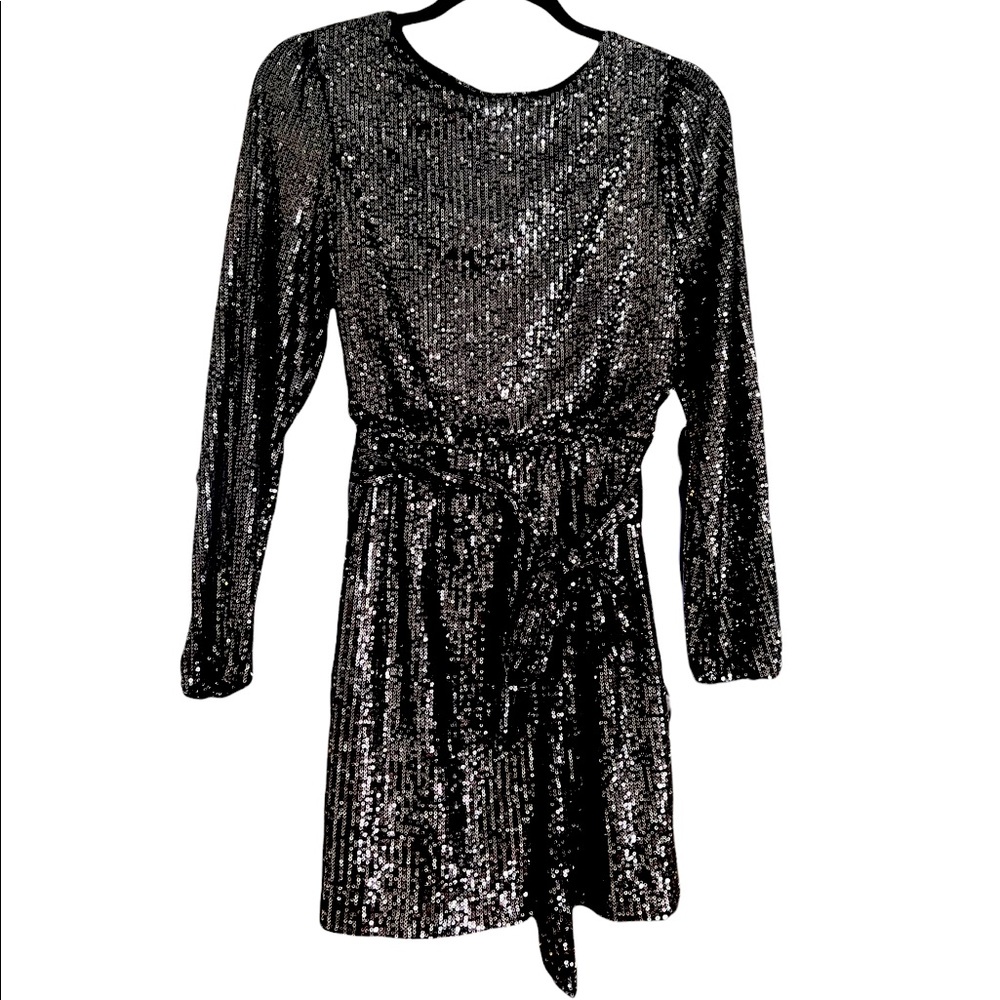 Black sequin dress
